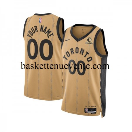 Maillot Basket Toronto Raptors Personnalisé Nike 2023-2024 City Edition Brown Swingman - Homme